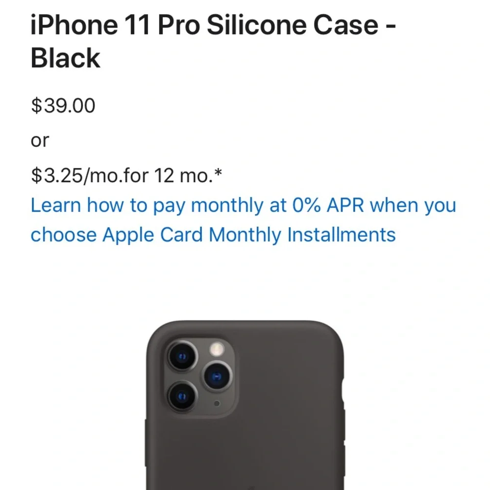 Apple I Phone 11 Silicone case Black - Picture 4 of 4